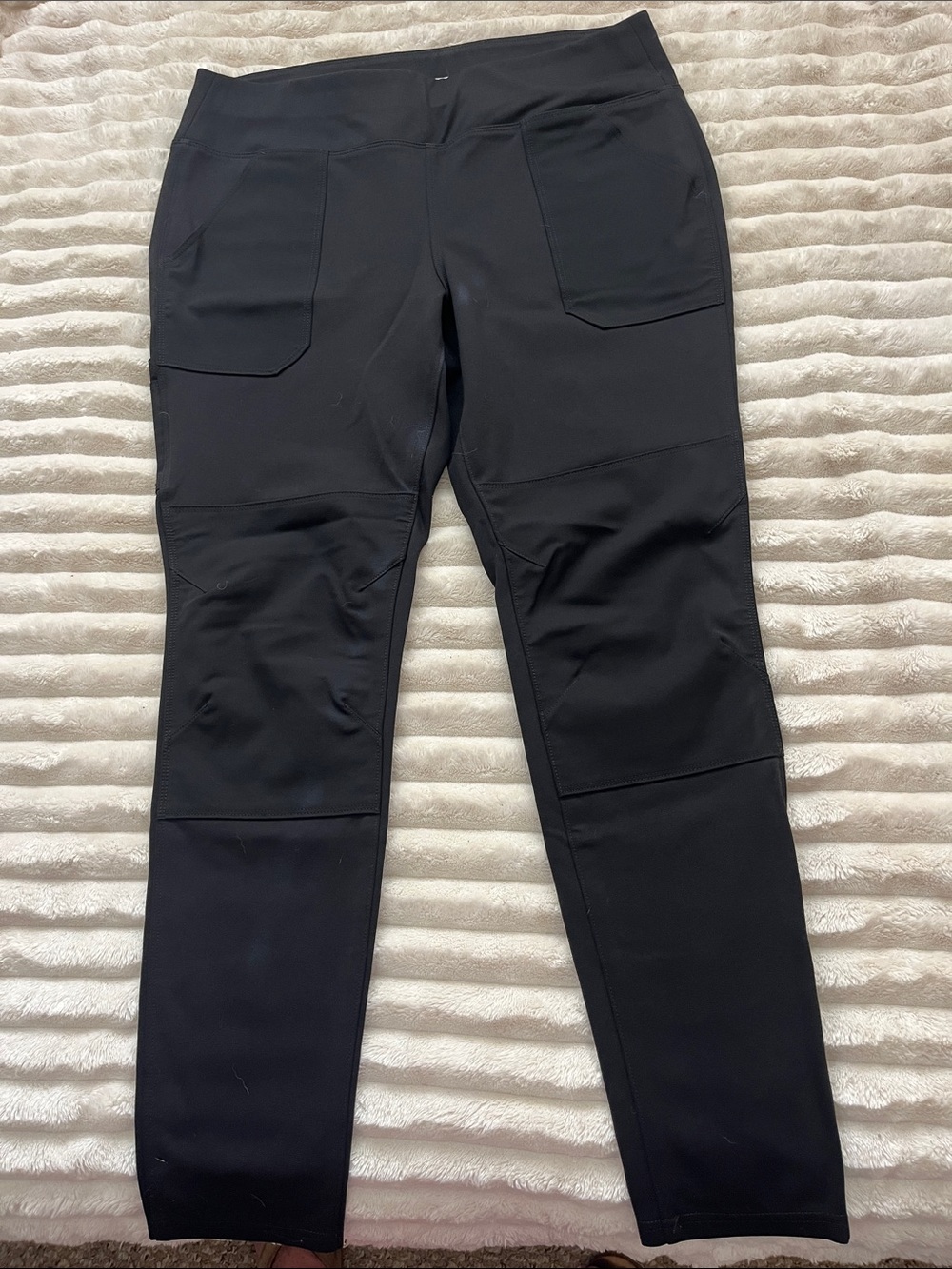Carhartt Women’s Stretch Black Double-knee Cargo Work Utility Pants - Picture 2 of 5